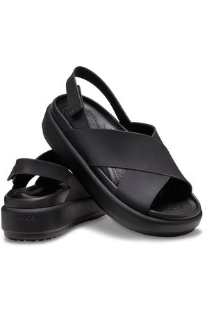 Brooklyn Luxe Cross Strap Kadın Siyah Terlik - 209407
