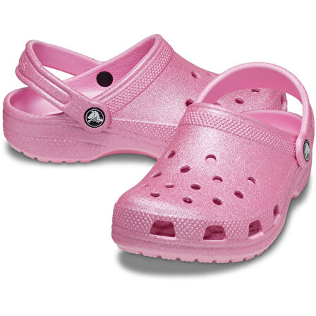 Crocs Classic Glitter Clog K Çocuk Terlik 206993-6XE Pink Tweed Glitter