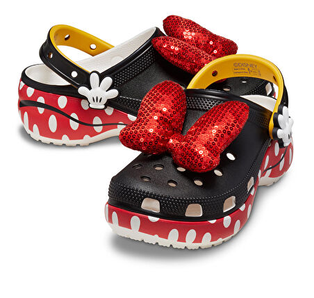 209896-100 Crocs Minnie Cls Platform Clg W Kadın Terlik Siyah