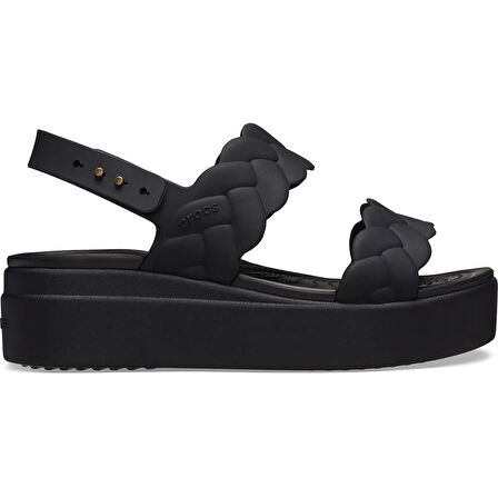 Crocs Brooklyn Woven Low Wedge Kadın Terlik 209977-060 Black