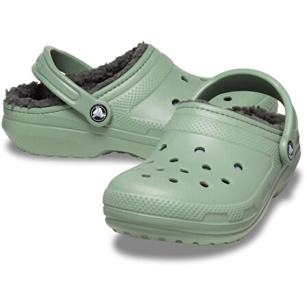 Crocs Classic Lined Clog Moss Terlik 203591-3WP