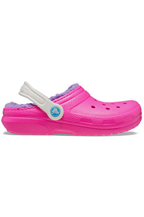 Crocs 207010 Classic Lined Clog K Pembe Çocuk Terlik