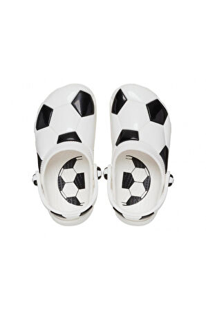 Crocs 210157 Classic Soccer Ball Clog K Beyaz-Siyah Çocuk Terlik