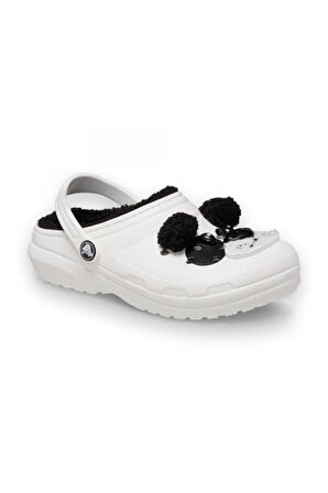 Crocs Classic Lined Iam Pandabearcgk Beyaz-Siyah Kız Çocuk Terlik