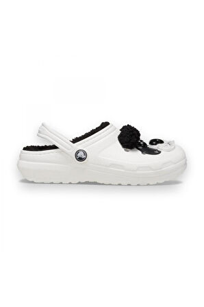 Crocs Classic Lined Iam Pandabearcgk Beyaz-Siyah Kız Çocuk Terlik