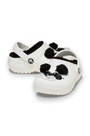 Crocs Classic Lined Iam Pandabearcgk Beyaz-Siyah Kız Çocuk Terlik