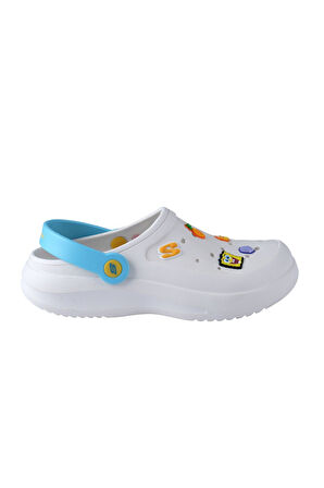 Skechers 896131-WYL Foamies Sponge Bob Kadın Beyaz Spor Terlik