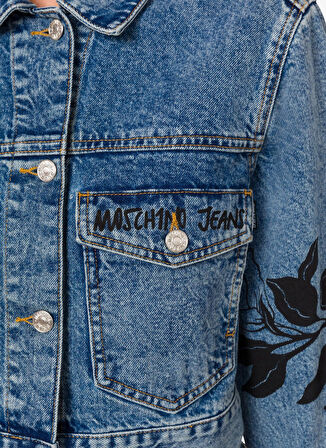 Moschino Jeans Mavi Kadın Denim Ceket A0501-2282