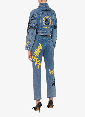 Moschino Jeans Mavi Kadın Denim Ceket A0501-2282