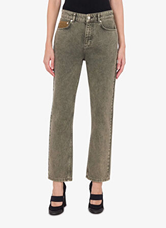 Moschino Jeans Ankle Paça Regular Fit Gri Kadın Denim Pantolon 251K1A031532181517