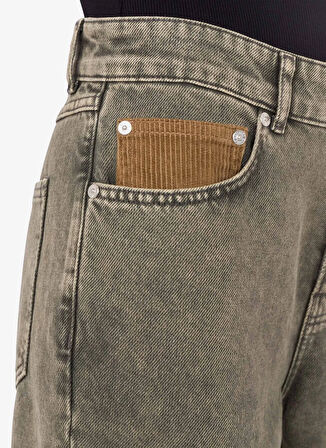 Moschino Jeans Ankle Paça Regular Fit Gri Kadın Denim Pantolon 251K1A031532181517