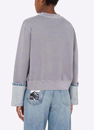 Moschino Jeans Bisiklet Yaka Gri Kadın Sweatshırt 251K1A170932287490