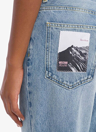 Moschino Jeans Ankle Paça Regular Fit Açık İndigo Kadın Denim Pantolon 251K1J031332171295