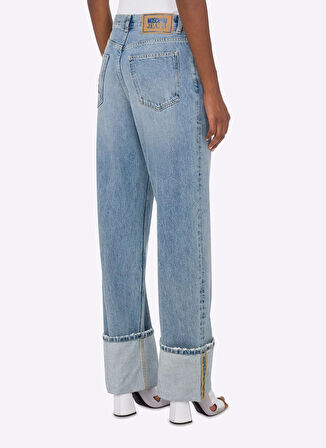 Moschino Jeans Ankle Paça Regular Fit Açık İndigo Kadın Denim Pantolon 251K1J031332171295