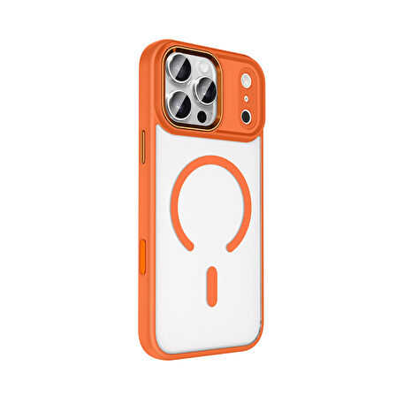 Gpack iPhone 17 Pro Max uyumlu Kılıf Wireless Şarj Özellikli Buttom Magsafe Silikon Kapak