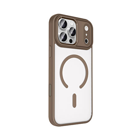 Gpack iPhone 17 Pro Max uyumlu Kılıf Wireless Şarj Özellikli Buttom Magsafe Silikon Kapak