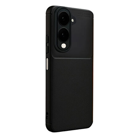 Gpack Vivo Y29S uyumlu Kılıf Negro Karbon Görünümlü Silikon