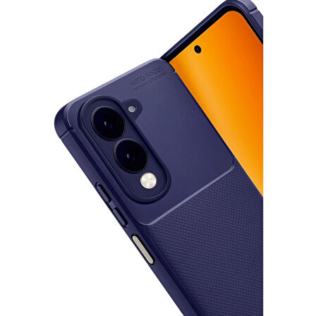 Gpack Vivo Y29S uyumlu Kılıf Negro Karbon Görünümlü Silikon