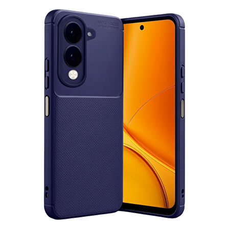 Gpack Vivo Y29S uyumlu Kılıf Negro Karbon Görünümlü Silikon