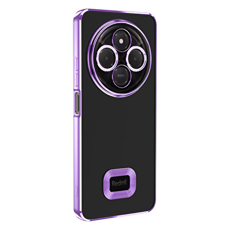 Gpack Xiaomi Redmi 14C 4G Uyumlu Kılıf Logo Gösteren Kamera Korumalı Silikon