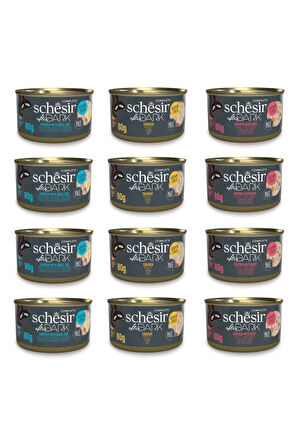 Schesir After Dark Pate 3 Çeşit Karma Kedi Konserve 80 Gr. X 12 Adet