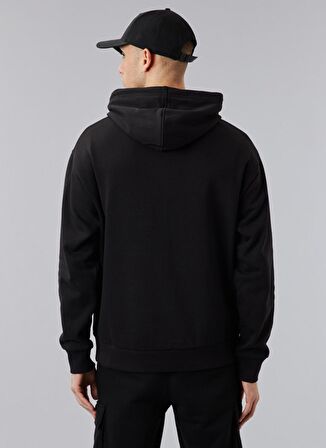 New Era Kapüşon Yaka Siyah Erkek Sweatshırt 60284622HALF LOGO OVERSIZED HOODY B