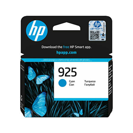 HP 925-4K0V6PE Mavi Orijinal Kartuş