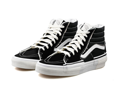 Vans Sk8 Hi Reconstruct Unisex Çift Katmanlı Soyulabilen Süet Günlük Ayakkabı VN0005UK6BT1 Siyah