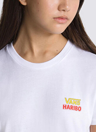 Vans Beyaz Erkek Çocuk Bisiklet Yaka Kısa Kollu T-Shirt VN000778WHT1 HARIBO SS CREW