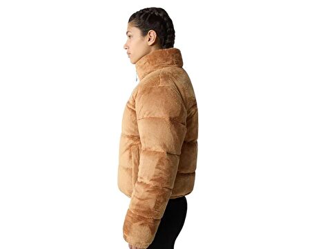 The North Face W Versa Velour Nuptse Kadın Outdoor Montu (600 Dolgu Kaz Tüyü) NF0A84F9I0J1 Kahverengi