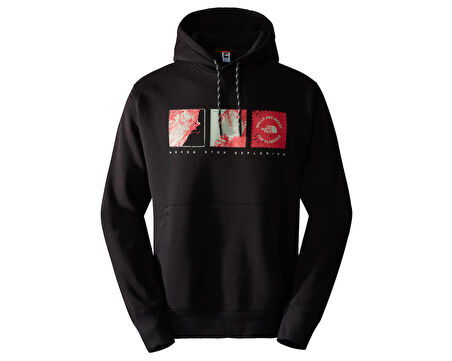 M Outdoor Graphic Hoodie Erkek Outdoor Sweatshirts NF0A8522JK31 Siyah
