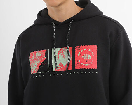 M Outdoor Graphic Hoodie Erkek Outdoor Sweatshirts NF0A8522JK31 Siyah