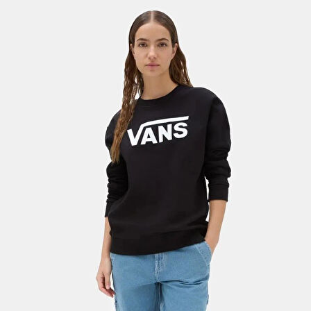 Kadın Siyah Sweatshirt Vans Classic V BFF Crew VN000A5QBLK1 