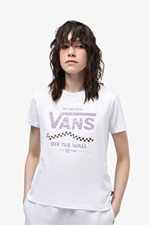 Vans Lokkıt Kadın Beyaz T-Shirt VN000FFQWHT1