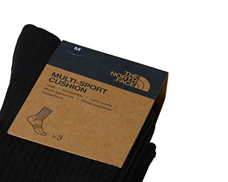 Multi Sport Cush Crew Sock 3P Çorap (3 Adet) NF0A882HJK31 Siyah
