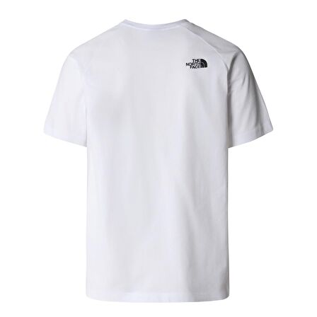 M S/S RAGLAN REDBOX TEE White
