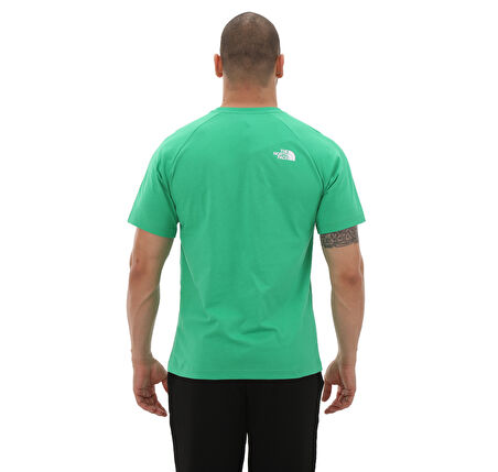F0A87NJPO81-R The North Face M S-S Raglan Redbox Tee Erkek T-Shirt Yeşil
