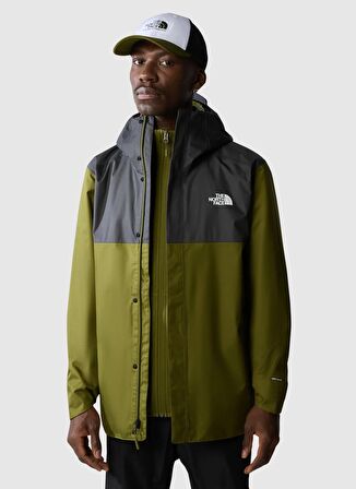 The North Face Yeşil Erkek Kapüşon Yaka Yağmurluk NF0A3YFMWOG1_M QUEST ZIP-IN JACKET