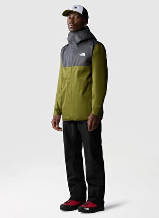 The North Face Yeşil Erkek Kapüşon Yaka Yağmurluk NF0A3YFMWOG1_M QUEST ZIP-IN JACKET