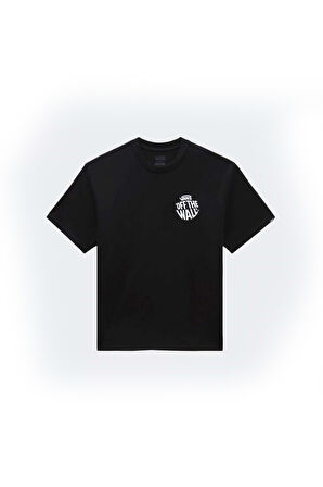 Erkek VANS Baskılı Cırcle Loose Fit T-Shirt - Siyah  | S