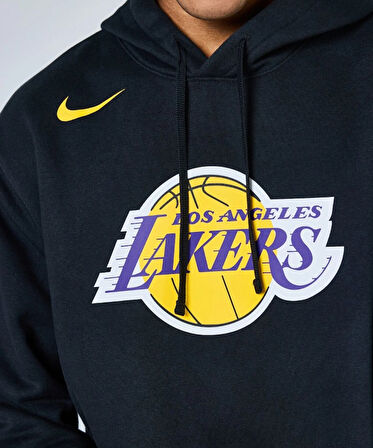 Nike Los Angeles Lakers NBA Erkek Basketbol Sweatshirt DX9997-010 Erkek Kapüşonlu Sweatshirt