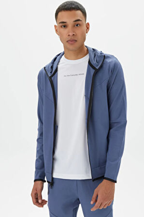 Nike Tech Fleece Full Zip Lightweight Erkek Mavi Sweatshirt