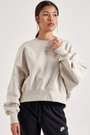 Nike Sportswear Phoenix Fleece Oversize Kesim Bej Kadın Sweatshirt 