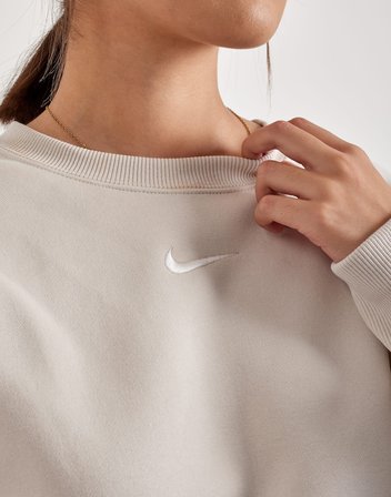 Nike Sportswear Phoenix Fleece Oversize Kesim Bej Kadın Sweatshirt 