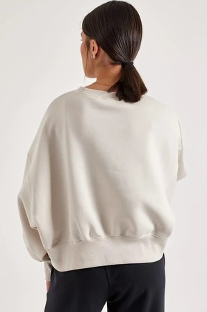 Nike Sportswear Phoenix Fleece Oversize Kesim Bej Kadın Sweatshirt 