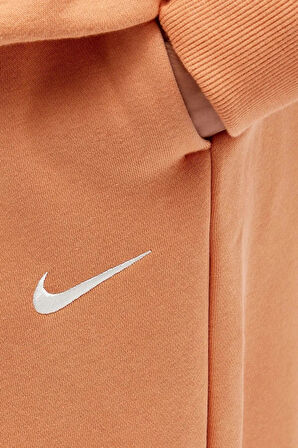 Nike Sportswear Phoenix Fleece High Rise Oversized Şardonlu Büyük Beden Yüksek Bel Kadın Eşofman Altı Amber Kahve