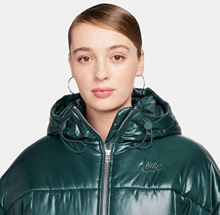 Nike Sportswear Classic Puffer Shine Kadın Yeşil Mont FB8769328