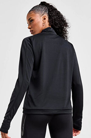 Nike Dri-Fit Running Swoosh Siyah Kadın Çeyrek Fermuar Antrenman Üstü 