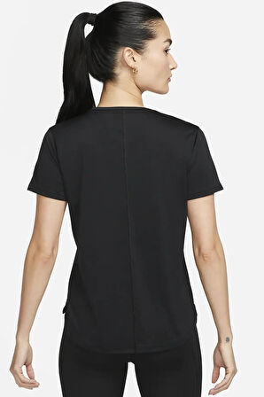 Nike Dri-Fit Swoosh Hbr Short-Sleeve Siyah Kadın Spor Tişört 