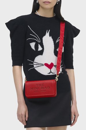 Marc Jacobs The Mini Hakiki Deri Logolu Çıkarılabilir Askılı Kadın Çanta ÇANTA 2S4SMN080S02 617 KIRMIZI